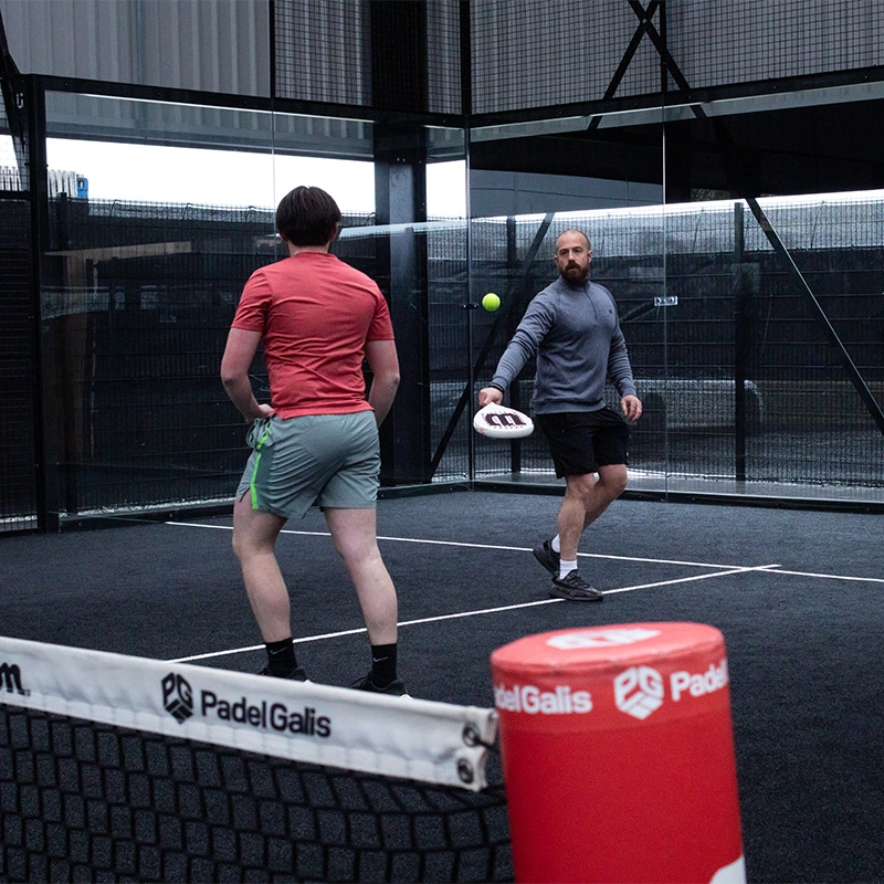 Players passing ball between them